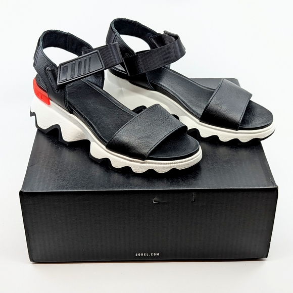 Sorel Kinetic Sandals Women Black White - Picture 10 of 10